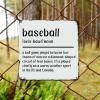 ArogGeld Metal Sign Baseball Definition Metal Wall Art Team Athlete Decorative Wall Art Typography Art Print Chic Poster Plaque for Home Bar Pub Garage Road Man Cave 10x10in view 3
