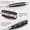 SHAN ZU Knife Set 16 pcs, Japanese Kitchen Knife with Block High Carbon Stainless Steel Ultra Sharp Knife for Kitchen, Professional Chef Knife Set with Sharpener view 4