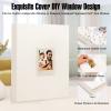 Veicevol Photo Album with Writing Space for Fujifilm Instax Mini 12 11 9 40 90 8 7 Evo Liplay Instant Camera, 128 Pockets Photo Album for Polaroid, Leather Cover Handmade Paper 2x3 Photo Album.(White) view 3