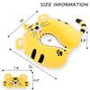 Sexysamba Cartoon Headrest & Neck Pillow for Kids Boys & Girls, Teens, Travel Accessories for Airplane, Car, Recline, Memory Foam Cute Travel Pillow with Sleep Eye Mask - Tiger view 2