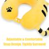 Sexysamba Cartoon Headrest & Neck Pillow for Kids Boys & Girls, Teens, Travel Accessories for Airplane, Car, Recline, Memory Foam Cute Travel Pillow with Sleep Eye Mask - Tiger view 3