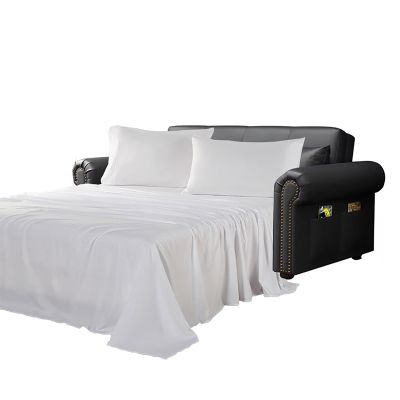 Kingnex Sofa Bed Sheets Queen for Sleeper Sofa Bed with 4-6 Deep Pocket Soft Double Brushed 1800 Microfiber 4 Piece Bedding Set (60"x74"x6") White