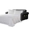 Kingnex Sofa Bed Sheets Queen for Sleeper Sofa Bed with 4-6 Deep Pocket Soft Double Brushed 1800 Microfiber 4 Piece Bedding Set (60"x74"x6") White view 1