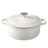 EDGING CASTING Cast Iron Dutch Oven With Lid Round Pot Enameled Covered for Bread Baking, 7 Quart, White view 1