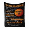 MyPupSocks to My Grandson Basketball Blanket Gift Personalized Sport Name and Number Throw Blanket Gift for Sports Boys Birthday from Family/Friends - 60"x80" view 1