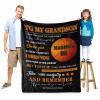 MyPupSocks to My Grandson Basketball Blanket Gift Personalized Sport Name and Number Throw Blanket Gift for Sports Boys Birthday from Family/Friends - 60"x80" view 3