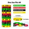 JAKADYUKS 60pcs Juneteenth Day Bracelets Party Favors Rubber Bracelets - Freedom Day Patriotic Party Supplies Goodie Bags Stuffers Fillers Independence Day June 19th 1865 Silicone Wristband view 3