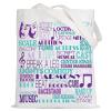 LEVLO Mask Musical Canvas Tote Bag Drama Theater Gifts Musical Theatra Fans Shoulder Bag For Theatre Lover (Comedy Tragedy Mask Tote) view 1