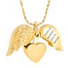Imrsanl Heart Cremation Urn Necklace Pendant for Human Ashes - A Piece of My Heart Lives in Heaven Memorial Keepsakes Cremation Jewelry (Locket-Gold) view 1