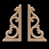 Unpainted Wood Carved Applique Beautiful Carving Decal Garden Fence for Home Furniture Wall Door Frame Cabinet Decor,JH34,18,9 view 1