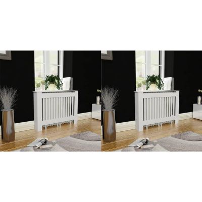 Gecheer Radiator Covers, Decorative Heater Cover with Shelf, 44.1 Inch White MDF Radiator Cover for Home Living Room
