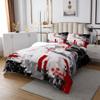 Feelyou Abstract Quilted Coverlet Modern Abstract Art Bedspread for Boys Girls Children Red Grey Black Pattern Coverlet Set Room Decor King Size Quilted 3Pcs view 3