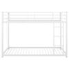 CITYLIGHT Metal Bunk Beds Twin Over Twin, Floor Bunk Bed Low Bunk Beds for Kids, Teens, Adults, Space-Saving Design & Easy Assembly, No Box Spring Needed (White, Twin Over Twin) view 4