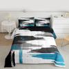 Feelyou Abstract Comforter Modern Abstract Art Comforter Set for Boys Girls Children White Grey Blue Pattern Bedding Set Room Decor Full Size Duvet Set 3Pcs view 2