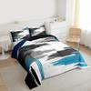Feelyou Abstract Comforter Modern Abstract Art Comforter Set for Boys Girls Children White Grey Blue Pattern Bedding Set Room Decor Full Size Duvet Set 3Pcs view 3