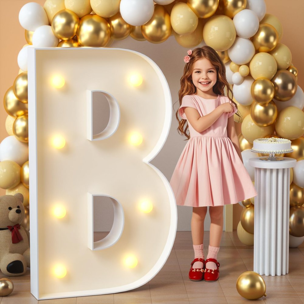 imprsv Marquee Letters, 3FT Light Up Letters B with Light for Party Decor