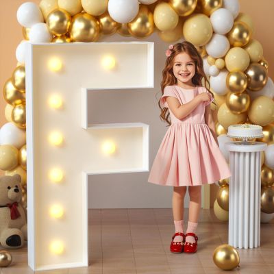 imprsv Marquee Letters, 3FT Light Up Letters F with Light for Party Decor