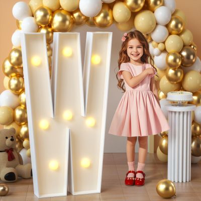 imprsv Marquee Letters, 3FT Light Up Letters W with Light for Party Decor