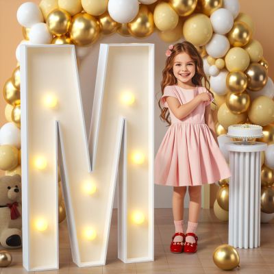 imprsv Marquee Letters, 3FT Light Up Letters M with Light for Party Decor