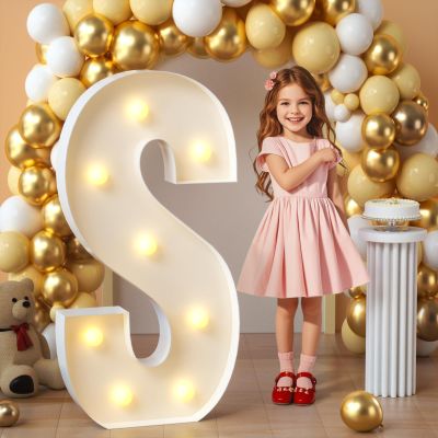 imprsv Marquee Letters, 3FT Light Up Letters S with Light for Party Decor