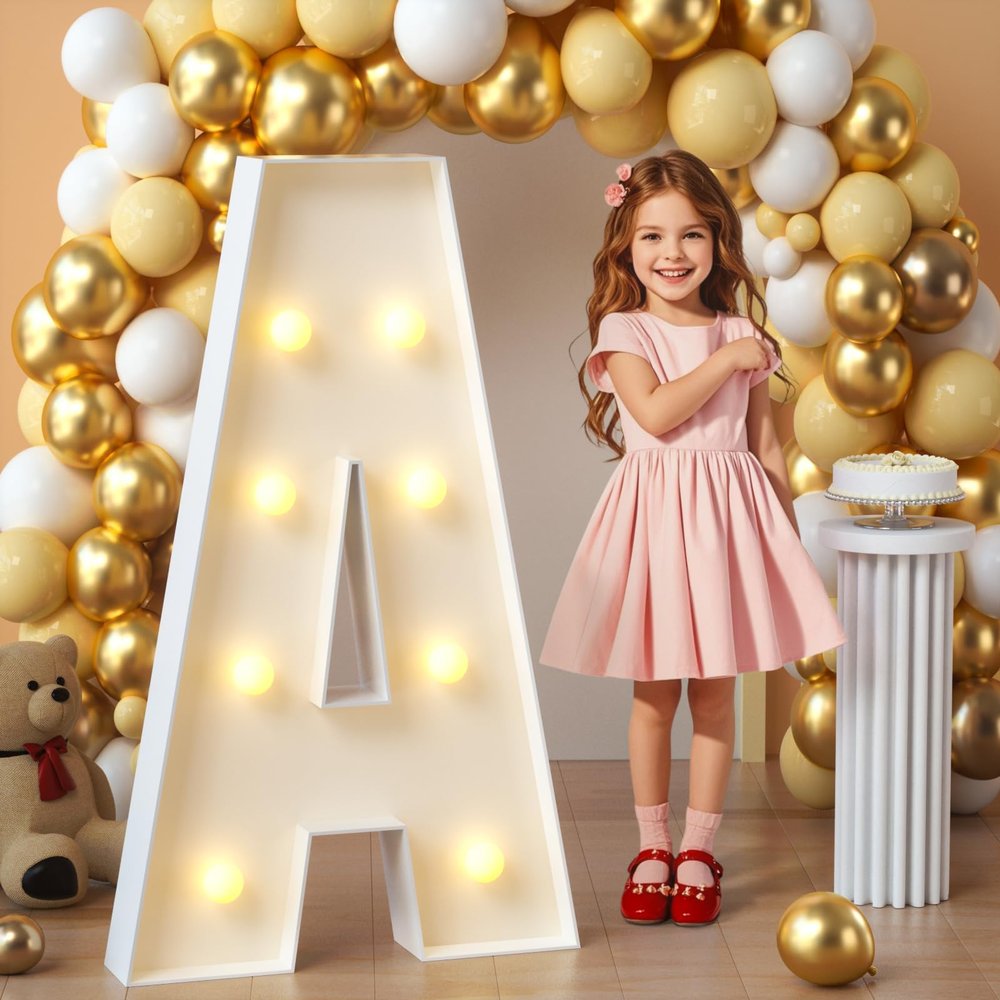 imprsv Marquee Letters, 3FT Light Up Letters A with Light for Party Decor