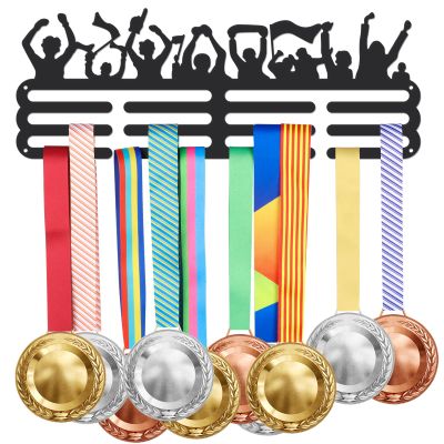 SUPERDANT Medal Display Holders Wall Mounted Screaming Fan Medal Hook Award Display Racks Wall Storage for Ribbon Lanyard Medals Decorative Organizer Holds Over 60 Medals