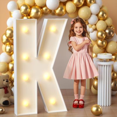imprsv Marquee Letters, 3FT Light Up Letters K with Light for Party Decor