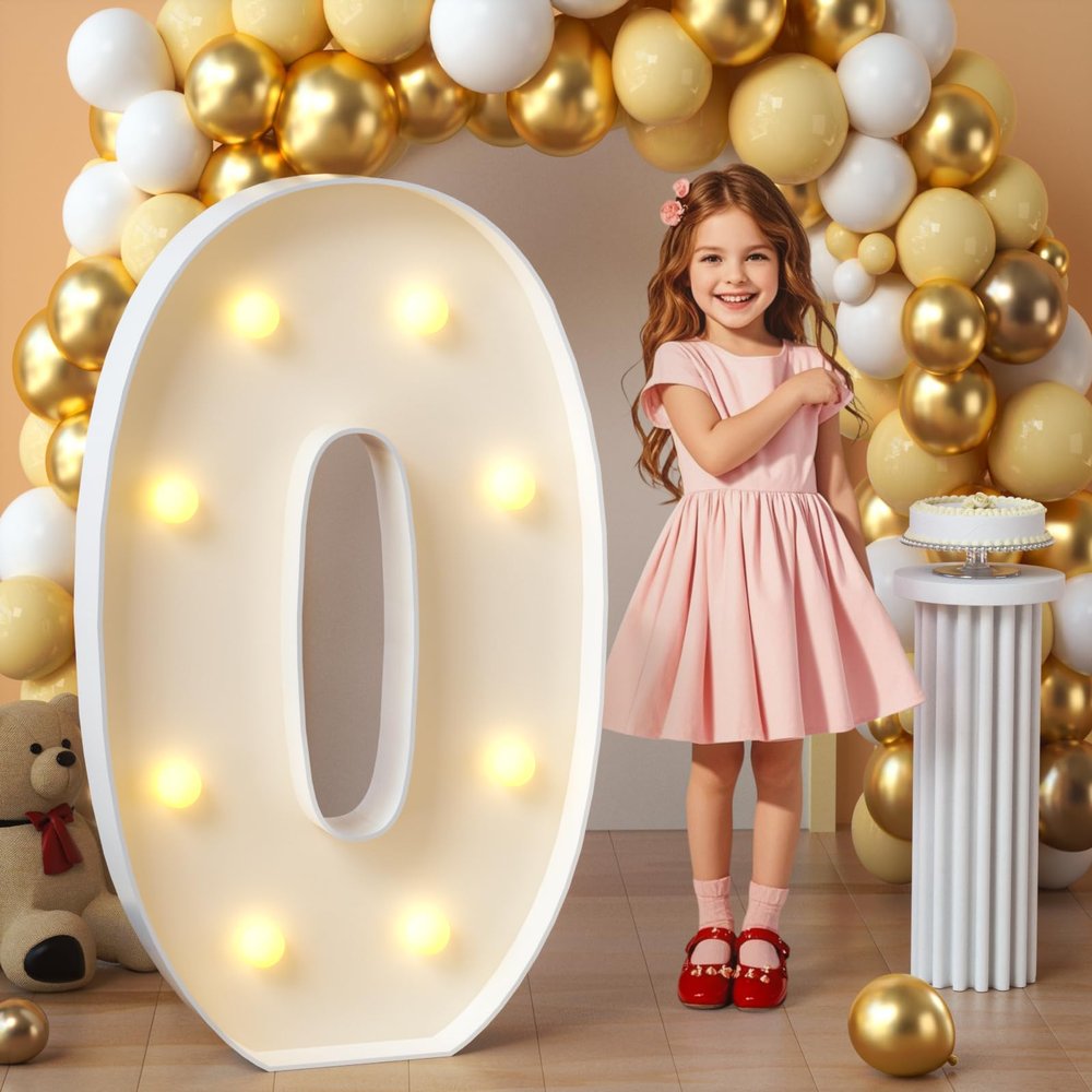imprsv Marquee Letters, 3FT Light Up Letters O with Light for Party Decor