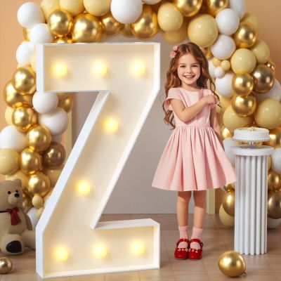 imprsv Marquee Letters, 3FT Light Up Letters Z with Light for Party Decor
