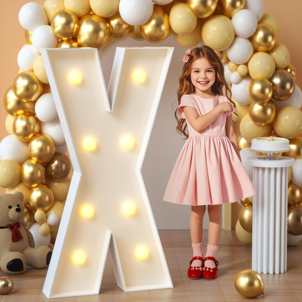 imprsv Marquee Letters, 3FT Light Up Letters X with Light for Party Decor