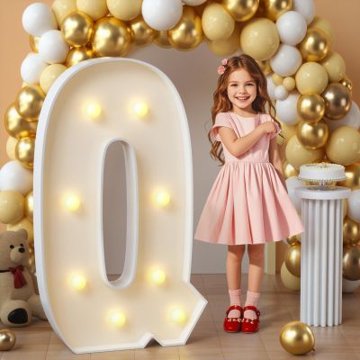 imprsv Marquee Letters, 3FT Light Up Letters Q with Light for Party Decor