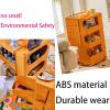 Orange, Multi-Functional Storage Cart for Office, Storage Rolling Cart with Wheels, 74x41x43cm, 360Rotating Drawer, ABS Material, Layered Storage, Clean Bathroom Kitchen Laundry Tight Places view 3