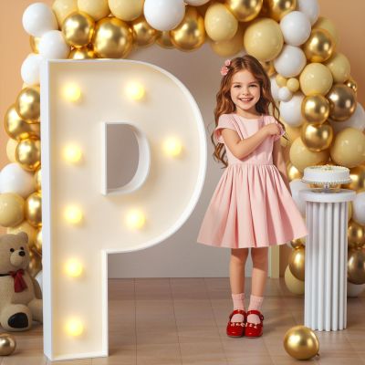 imprsv Marquee Letters, 3FT Light Up Letters P with Light for Party Decor