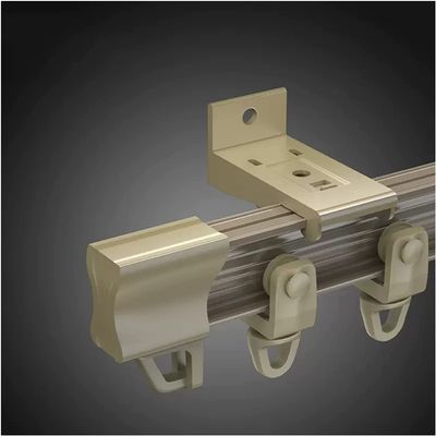Room Divider Ceiling Track Hospital Curtain Rail System, Bendable/Flexible Ceiling Mounted Curtain Track for Patio Sliding Glass Door/Room Divider Curtain Rod ( Color : Champagne , Size : 13m/42.6ft )