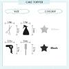 Barbershop Cupcake Toppers, Black & Sliver Glitter Makeup Barber Birthday Cupcake Picks, Cake Decorations for Haircut Salon/Bridal Shower Party - 24pcs view 3