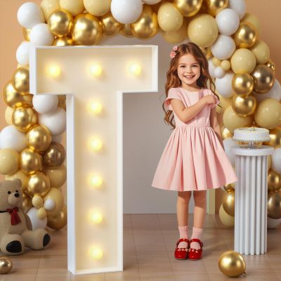 imprsv Marquee Letters, 3FT Light Up Letters T with Light for Party Decor