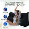 BAHULA Triangular Headboard Pillow, Triangular Reading Bed Rest Pillow Large Bolster Cushion Headboard Backrest Wedge Pillow with Removable Cover,Yellow,60x21x45cm view 2