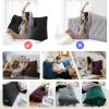 BAHULA Triangular Headboard Pillow, Triangular Reading Bed Rest Pillow Large Bolster Cushion Headboard Backrest Wedge Pillow with Removable Cover,Yellow,60x21x45cm view 3
