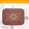 Sanwarm Absorbent Dish Drying Mat, Royal Red Moroccan Microfiber Pad for Kitchen Counter, Coffee Bar Decor, Heat Resistant and Reversible, 18" x 24" view 2