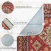 Sanwarm Absorbent Dish Drying Mat, Royal Red Moroccan Microfiber Pad for Kitchen Counter, Coffee Bar Decor, Heat Resistant and Reversible, 18" x 24" view 3