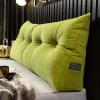 BAHULA Triangular Headboard Reading Pillow Large Triangular Wedge Cushion Removable Headboard Backrest Reading Wedge Pillow Triangular Wedge Pillow Headboard,Grass Green,180 * 50 * 20cm view 1