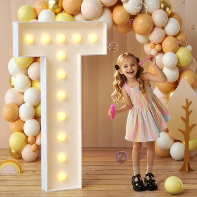 imprsv Marquee Letters, 4FT Light Up Letters T with Light for Party Decor