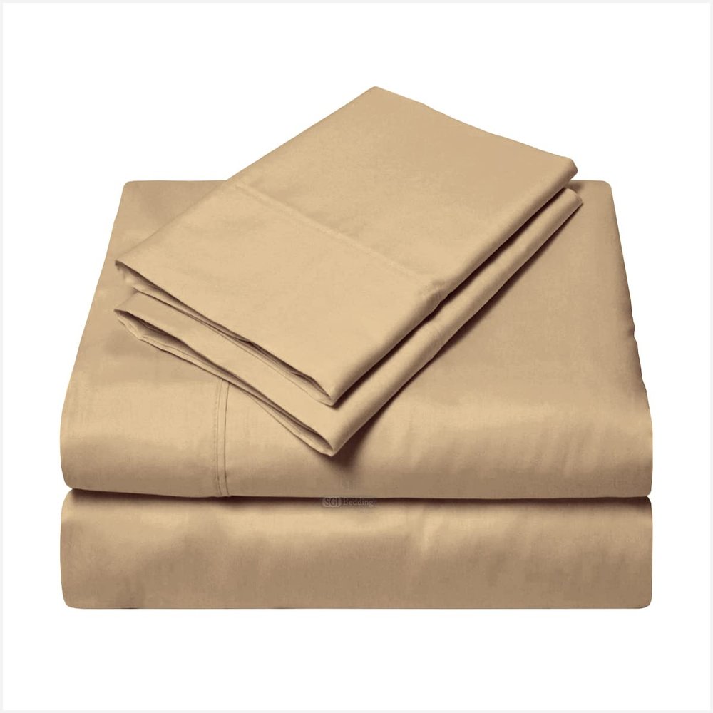 1000 TC RV Sheet Sets 28X75 Cot Bed Size Taupe Solid, Bed Sheets for Campers, Egyptian Long-Staple Cotton RV Bunk and Truck Sleeper Travel Trailers Easy Fit Mattress up to 14 Inch Deep Pockets