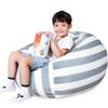 Lukeight Stuffed Animals Storage Bean Bag Chair Cover Only (Ships Empty, No Filling) - Velvet YKK Zipper Beanbag Cover for Big Kids and Teens, Washable Plush Toy Organizer, XX-Large 36" D x 20" H view 1