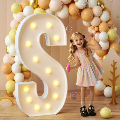 imprsv Marquee Letters, 4FT Light Up Letters S with Light for Party Decor