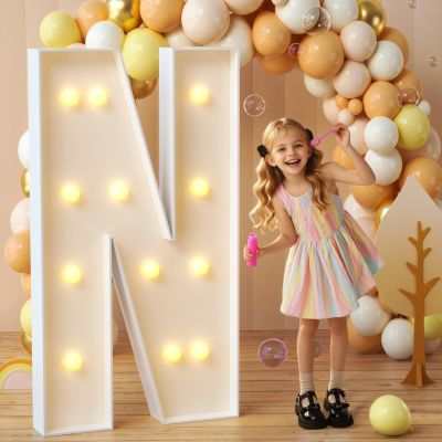 imprsv Marquee Letters, 4FT Light Up Letters N with Light for Party Decor
