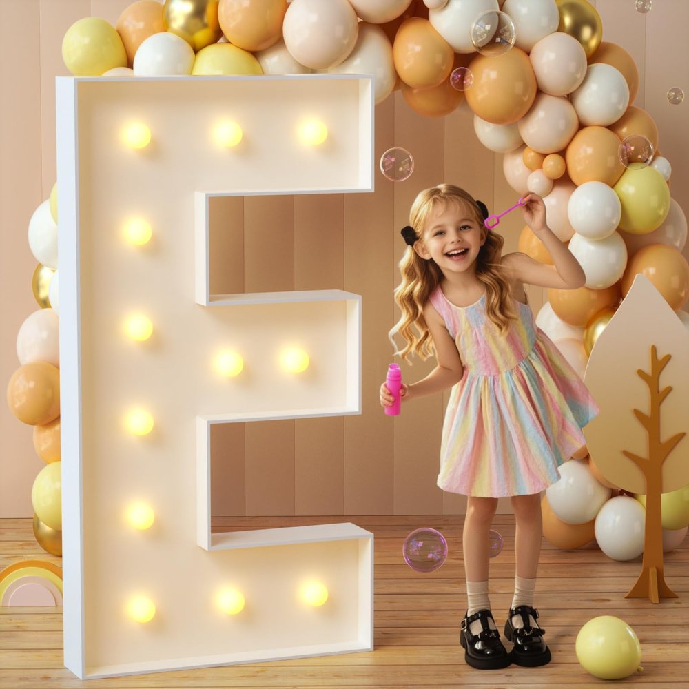 imprsv Marquee Letters, 4FT Light Up Letters E with Light for Party Decor