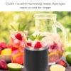 BestAlice Stainless Steel Wine Tumblers, 12oz Double Wall Vacuum Insulated Wine Cups with Lids, Stemless Wine Glass Travel Tumbler for Coffee Cocktails Ice Cream(Black) view 3