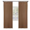 Macochico Blackout Pinch Pleat Drapes for Bedroom Thermal Insulated Light Blocking Drapes Window Curtain Panels for Living Room Bedroom, Orange Copper, 50W x 96L, 2 Panels view 1
