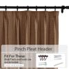 Macochico Blackout Pinch Pleat Drapes for Bedroom Thermal Insulated Light Blocking Drapes Window Curtain Panels for Living Room Bedroom, Orange Copper, 50W x 96L, 2 Panels view 3